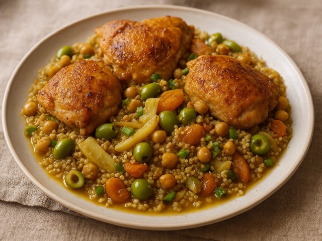 Chicken Tagine: With Spiced Fennel Quinoa
