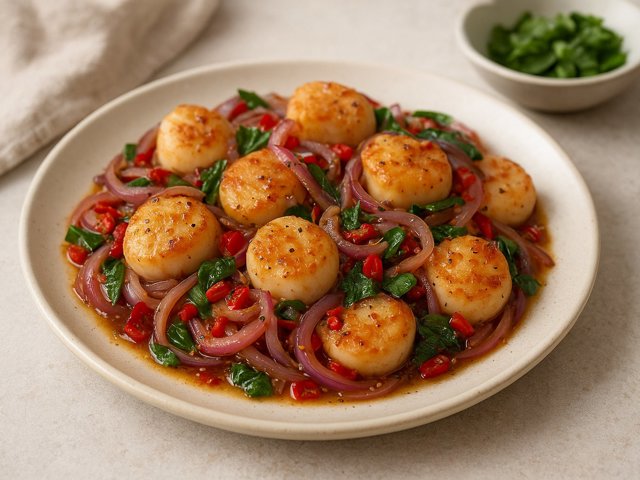 Chilli & Basil Scallops