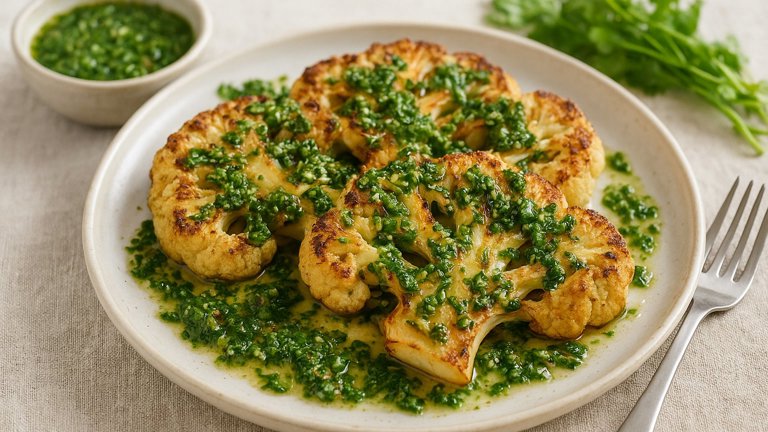 Chimichurri Cauliflower “Steaks”
