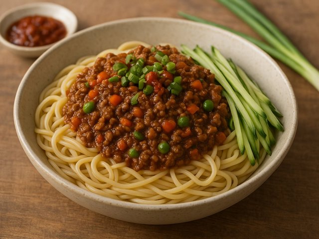 Chinese Noodles In Meat Sauce (Zha Jiang Mian)