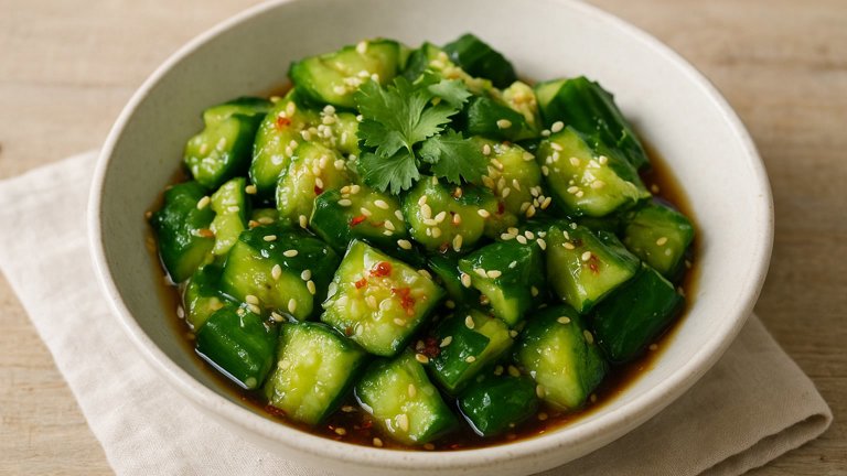 Chinese Smashed Cucumber Salad Serves 2 &Middot; 15 Minutes &Middot; No Cooking