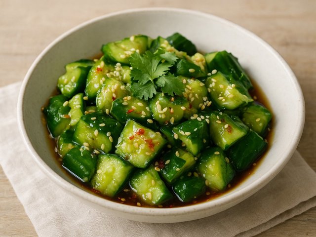 Chinese Smashed Cucumber Salad Serves 2 &Middot; 15 Minutes &Middot; No Cooking