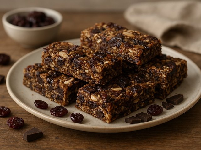 Choco-Cherry Granola Bars