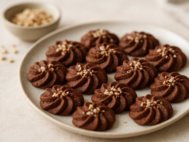 Chocolate-Almond Spritz Cookies