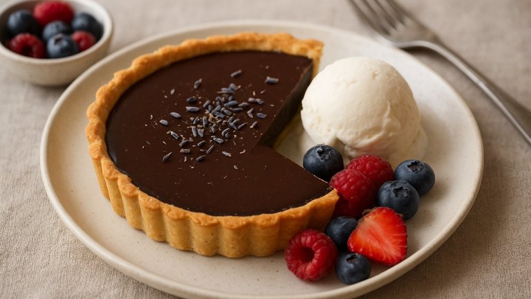 CHOCOLATE and LAVENDER TART