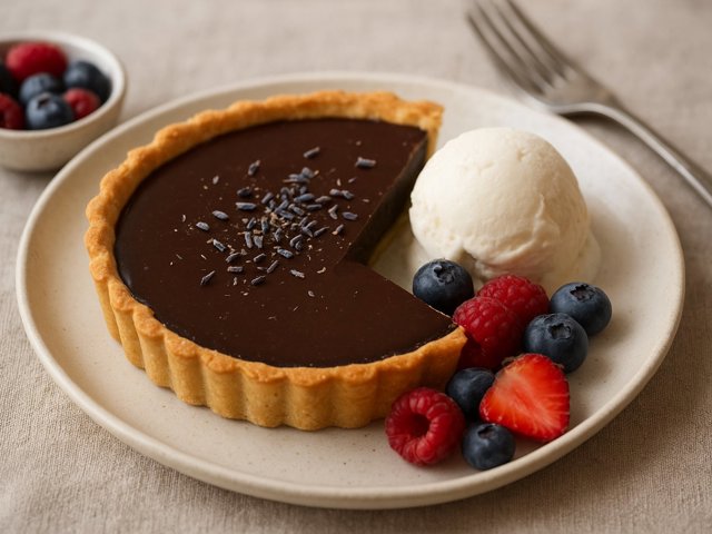 CHOCOLATE and LAVENDER TART