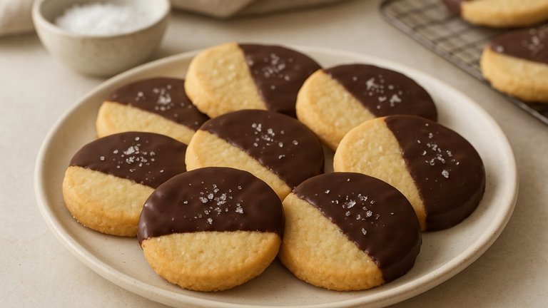Chocolate & Sea Salt Shortbread Cookies