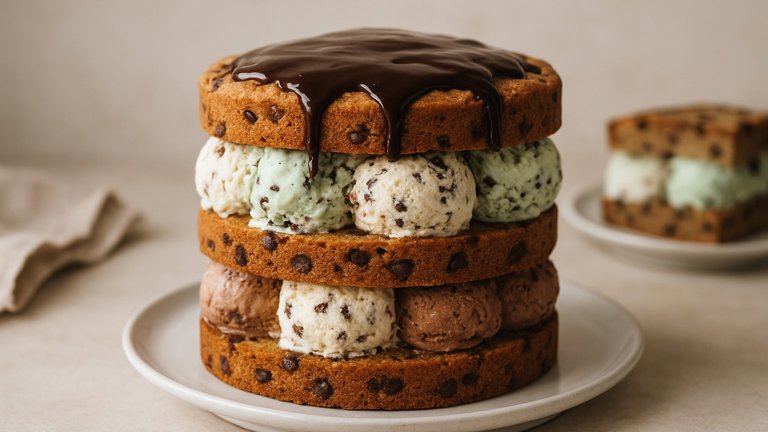 Chocolate Chip Triple-Decker Cake