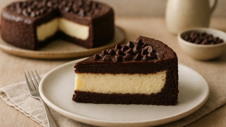 Chocolate Cornbread Cheesecake