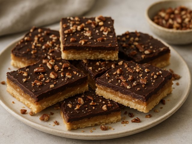 Chocolate-Glazed Toffee Bars