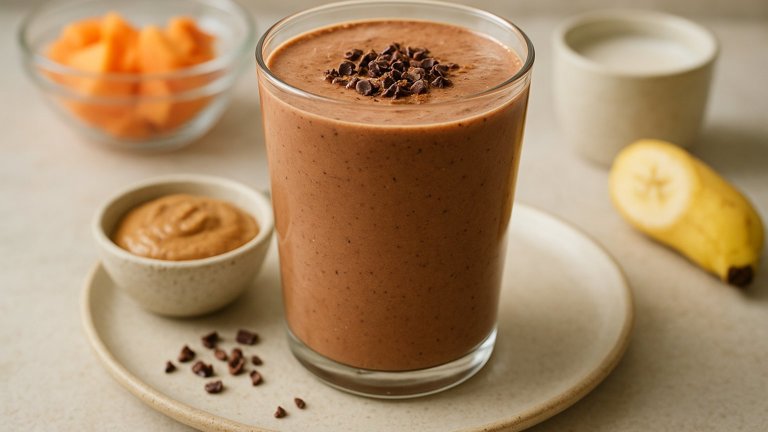 CHOCOLATE-ALMOND BUTTER SHAKE