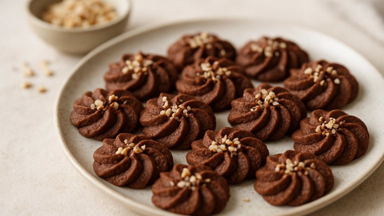 Chocolate-Almond Spritz Cookies