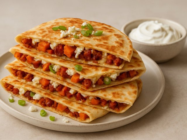 Chorizo AND Sweet Potato Quesadillas