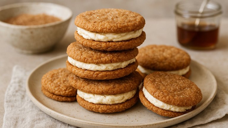 Cinnamon-Sugar Sandwiches With Fluffy Maple Filling