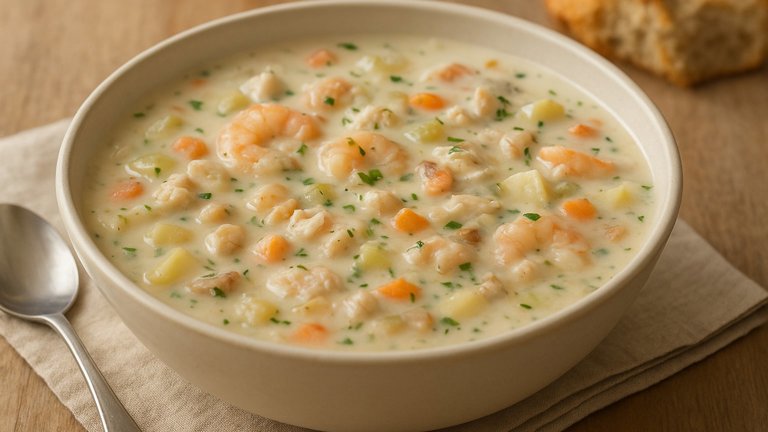 Clam, Shrimp, And Crab Chowder