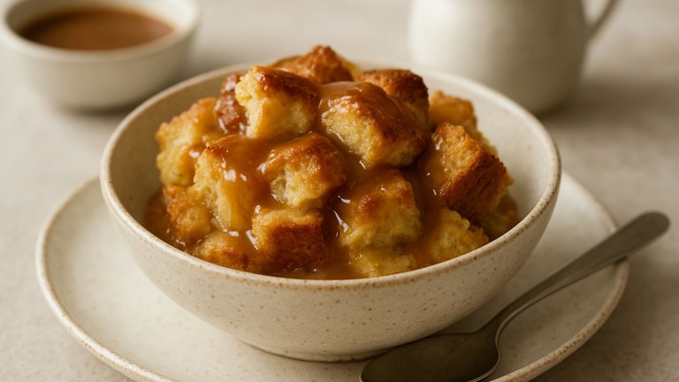 Classic Bread Pudding WITH Bourbon Caramel Sauce
