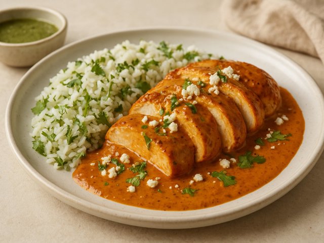 Classic Creamy Chipotle Chicken With Cilantro Rice & Cotija Cheese
