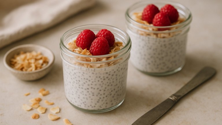 Coconut and Chia Seed Pots