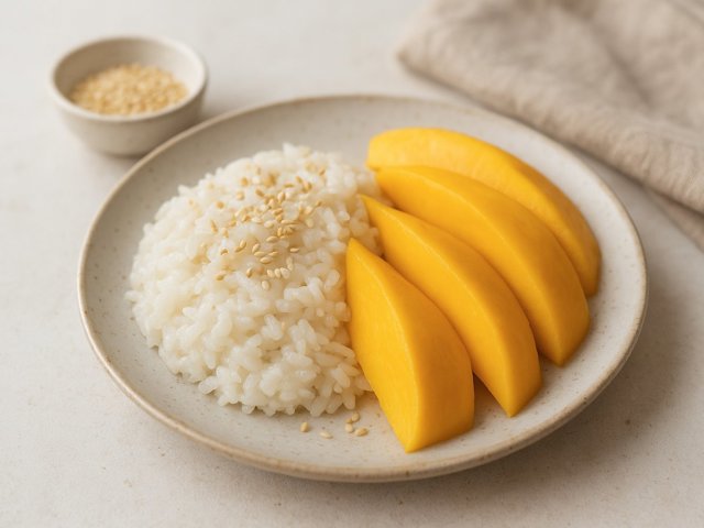 Coconut Sticky Rice With Mango