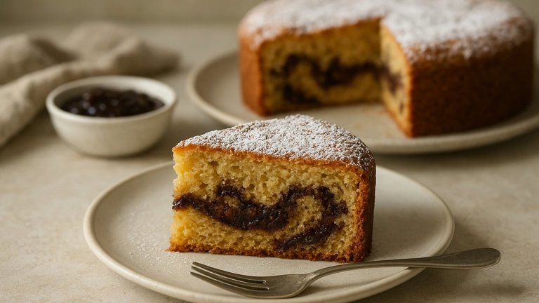 Coffee CAKE WITH Marbled Filling
