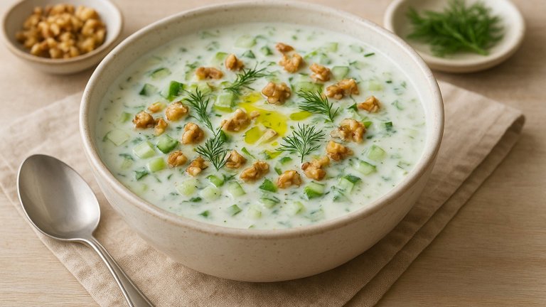 Cold Cucumber And Yogurt Soup