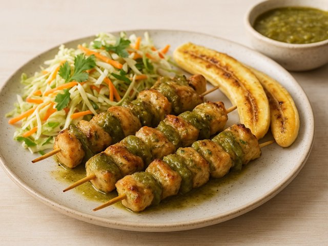 CopyCat Chi-Chi's Salsa Verde Chicken Kabobs