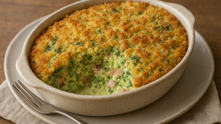 CopyCat Honey Baked Ham Broccoli Souffle