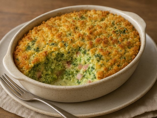 CopyCat Honey Baked Ham Broccoli Souffle