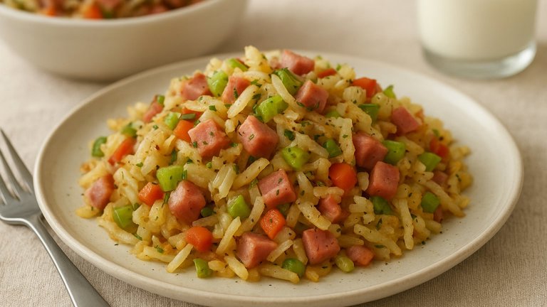 CopyCat Honey Baked Ham Potato Ham Hash