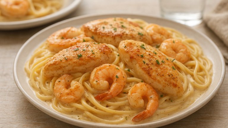 CopyCat Outback Steakhouse Queenland Chicken And Shrimp