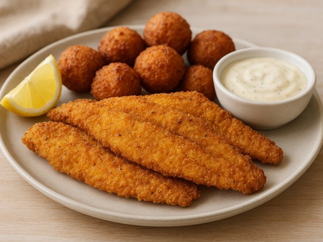 CopyCat Red Lobster Fried Catfish & Hushpuppies