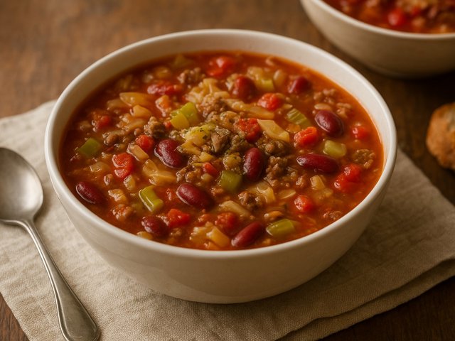 CopyCat Shoney's Beef Cabbage Soup