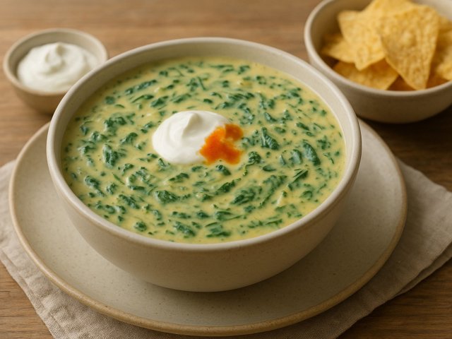 Copycat Silver Spoon Cafe Spinach Queso Dip