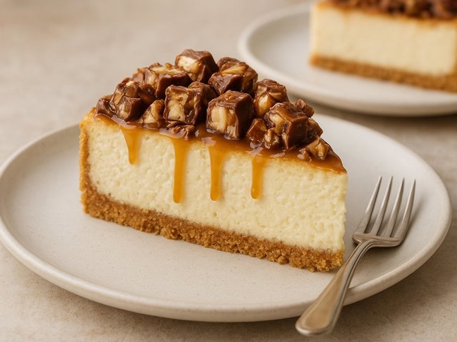 CopyCat Snickers Cheesecake