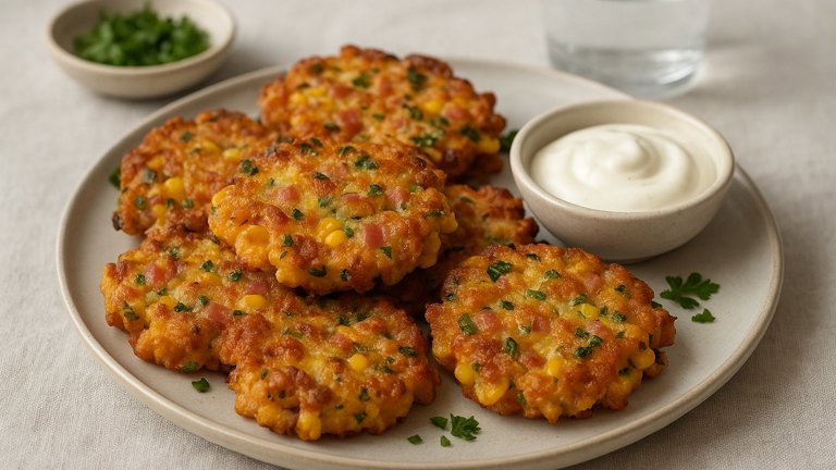 Corn And Ham Fritters