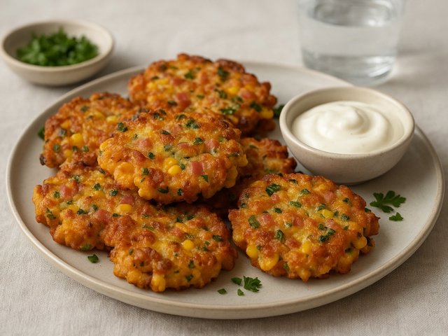Corn And Ham Fritters