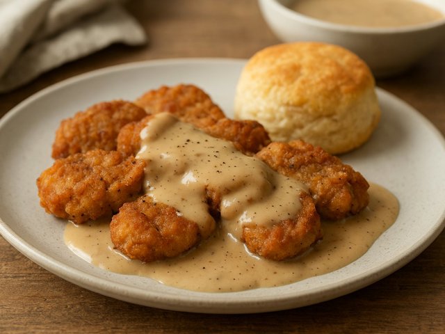 Country-Fried Pork Tenderloin With Gravy