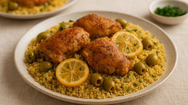 Couscous With Chicken, Lemon, And Olives