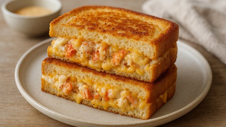 Crab And Lobster Grilled Cheese