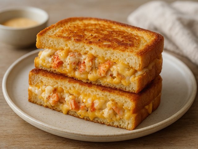 Crab And Lobster Grilled Cheese