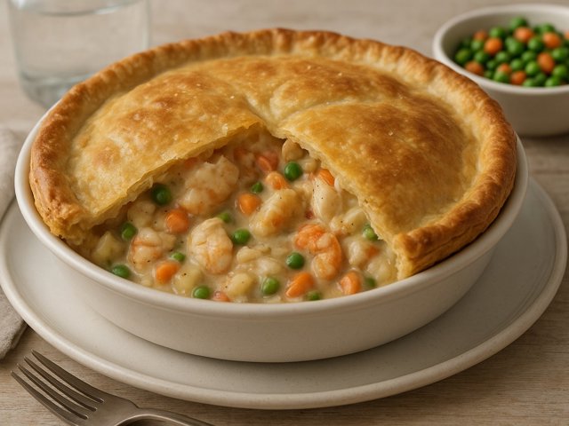 Crab, Shrimp, And Lobster Pot Pie