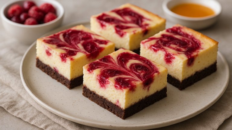 Cranberry Swirl Cheesecake Bars