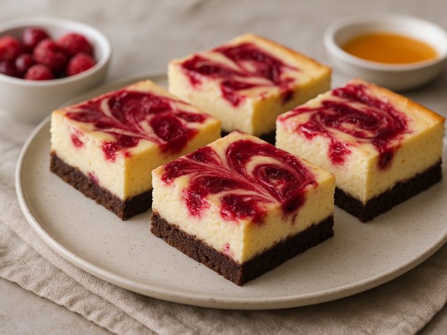 Cranberry Swirl Cheesecake Bars