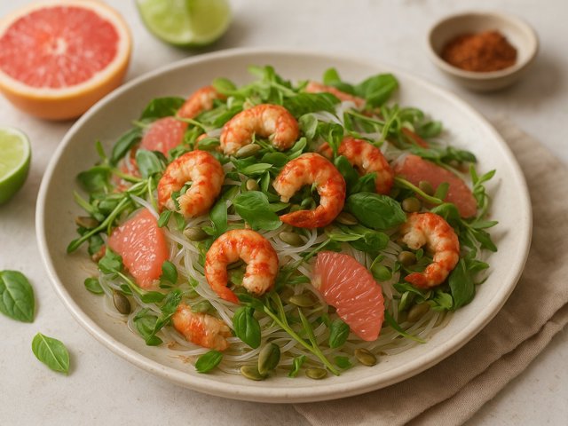 Crayfish, Pink Grapefruit & Glass Noodle Salad