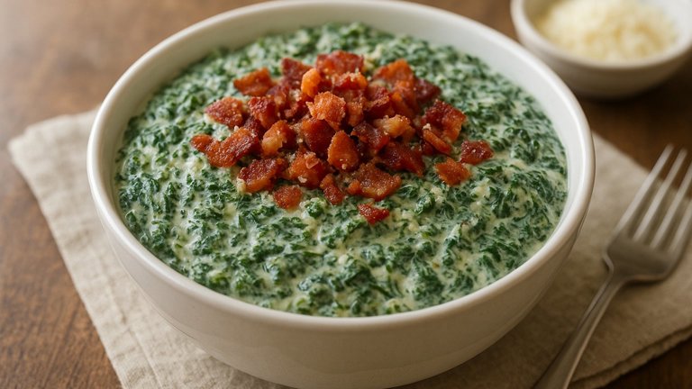 Creamed Spinach with Bacon