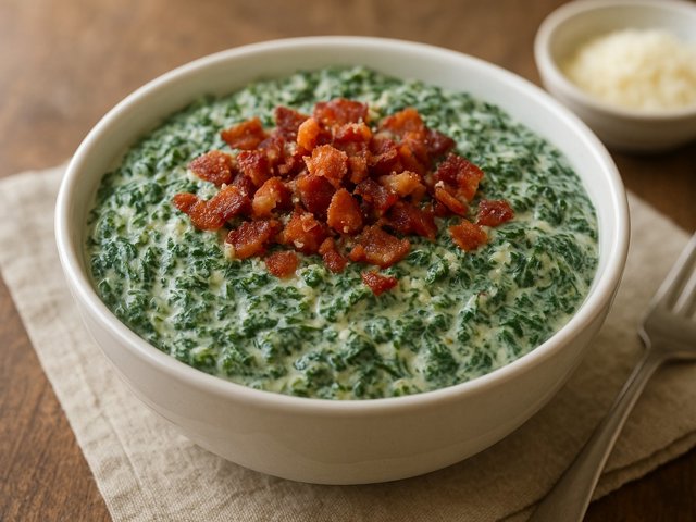 Creamed Spinach With Bacon