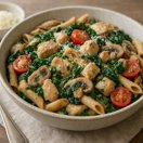 Creamy Chicken Spinach Protein Pasta thumbnail