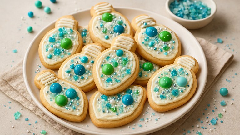 Creamy Christmas Light Cookies