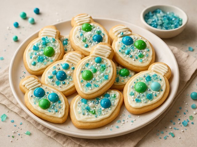 Creamy Christmas Light Cookies