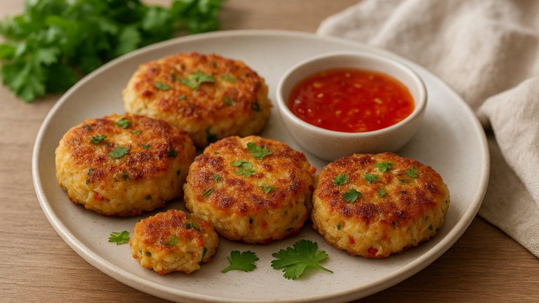 Creole Crab Cakes with Sweet Chili Sauce